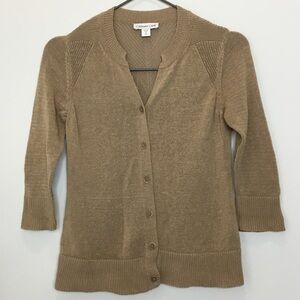 Coldwater Creek Women's Tan/Gold Cardigan size XS 4-6